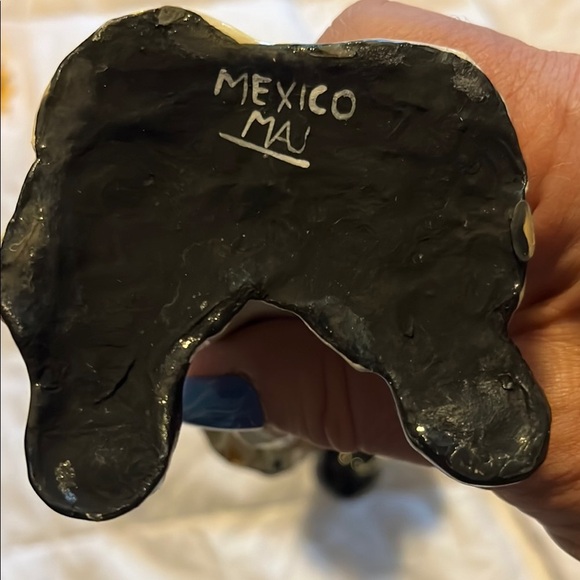 Vintage Papier Mache Polka Dot Clown Figurine with Balloons - Picture 2 of 4